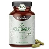 Gerstengras Kapseln Bio 180 Stück | 3000mg je Tagesdosis | fein gemahlenes Gerstengras im...