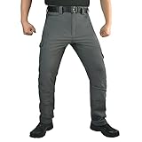 POWERTHREE Herren-Cargohose, leicht, für den Sommer, mit mehreren Taschen, schnell...