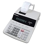 Sharp Druckender Tischrechner CS-2635RHGYSE (großes 12-stelliges Display, schwarz rote...