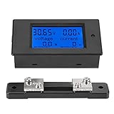 Digitales Voltmeter, LCD-Display, Amperemeter, Stromzähler DC 6,5 bis 100 V, für...