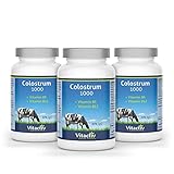 VITACTIV Colostrum 1000 mg, 180 Kapseln, natürliches Colostrum mit Vitamin B6 und B12,...