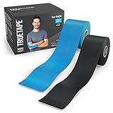 TRUETAPE® Kinesiotapes - 2 Kinesiologie Tape Rollen (5m x 5cm) | wasserfestes &...