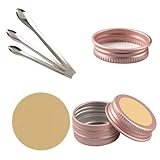 Leere runde Aluminiumdosen mit Schraubdeckel, 5 ml, matt, rosa, mit Schraubdeckel,...