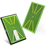 IMAYCC Golfmatte 2-Teilig Austauschbar – Übungsmatte mit Rutschfester Gummibasis für...