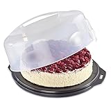 Xavax Kuchen-Transportbox rund mit Deckel Kuchenbehälter 31,5 cm Durchmesser, Innenhöhe...