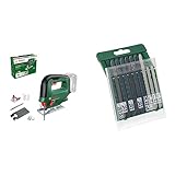Bosch Akku Stichsäge UniversalSaw 18V-100 & 2607019461 10-teilige Stichsägeblatt Set...