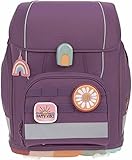 LÄSSIG 7-teiliges Schulranzen Set Kinder/School Set Boxy Unique purple