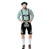 HAQUOS Neuer bestickter deutscher Bieranzug mit Hosenträgern, bestickter...