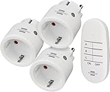 Brennenstuhl Comfort-Line Funksteckdosen-Set Mini 3+1, 3er Funkschalt-Set (Innenbereich,...