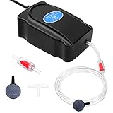 Flintronic Aquarium Luftpumpe, 3W Leise Sauerstoffpumpe mit Rückschlagventil, 2L/min...