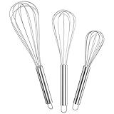 Newaner Schneebesen Set Edelstahl，Rührbesen 3 Stück Enthält 21cm, 26cm, 29cm für...
