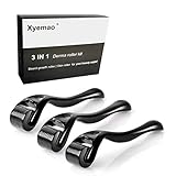 Xyemao Beard Growth Roller| Derma Roller 3Pack (0.5+1.0+1.5) mm Beard Roller, Titan Micro...