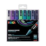 uni-ball Pigmentmarker POSCA PC-5M, 8er Box, kalte Farben, Sie erhalten 1 Packung,...