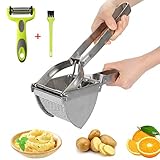 HOTLIKE Kartoffelpresse aus Edelstahl, Spätzlepresse 3 PCS Set, Professionelle...