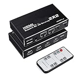 THEGIS Video-Umschalter, 4K HDMI Switcher Matrix 2x2 HDMI Matrix 2 In 2 Out HDMI Switch...