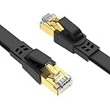 Ercielook Cat8 Netzwerkkabel 3m, Hochgeschwindigkeits-Cat8-LAN-Netzwerkkabel für den...