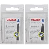 Herlitz 11378999 Tintenroller-Patronen my.pen, 5 Stück, blau (Packung mit 2)