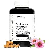 Echinacea 7500 mg. 180 vegane Kapseln für 6 Monate. Echinacea Purpurea-Extrakt mit 4%...