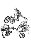 BMX Stunts Tricks Bar Turn 180 360: DIN A5 Kariert 120 Seiten / 60 Blätter Notizbuch...