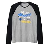 Echter Polizist Uniform Polizei Polizeiauto Sheriff Geschenk Raglan