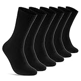 6 | 12 | 24 Paar THERMO Socken Herren Wintersocken Baumwolle Vollfrottee Schwarz 10900 (6...