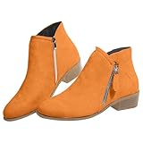FGUUTYM Stiefeletten Damen Kurzstiefel Cowboystiefel Elegant Mode Halbstiefel Mit...