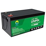 PacPow Lifepo4 Autobatterie 12V 300Ah Lithium Batterie, Built-in 200A BMS, 5000+ Zyklen,...