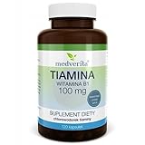 MEDVERITA - Thiamin (Vitamin B1) 100mg - Unterstützt die Herzfunktion - 1 kaspel pro Tag...