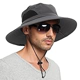 EINSKEY Sonnenhut Herren Damen UV Schutz Sommerhut Gartenhut Faltbar Safari Sonnenschutz...