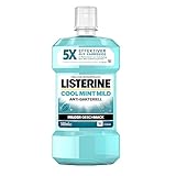 LISTERINE Cool Mint milder Geschmack (500 ml), antibakterielle Mundspülung ohne Alkohol...