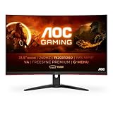 AOC Gaming C32G2ZE - 32 Zoll FHD Curved Monitor, 240 Hz, 1ms, FreeSync Premium (1920x1080,...