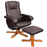 SVITA Charles Relaxsessel TV Sessel Wohnzimmersessel Drehsessel Hocker Beinablage...