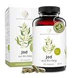 MAISON NATURELLE® JOD aus Bio Kelp (365 Stück) - 100% reine Jod Kapseln, Extrakt aus...