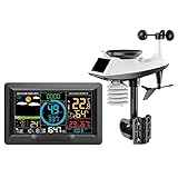 Lrporyvn PT3390A Funk-Wetterstation Temperatur-Feuchte-Sensor Windrichtung und...