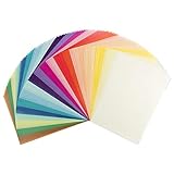 100 Transparentpapiere, DIN A4, 20 Farben, 130 g/m² | buntes Papier zum Basteln,...