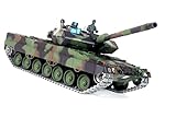 ES-TOYS RC Panzer German Leopard 2A6 Heng Long 1:16 mit R&S, Stahlgetriebe und...