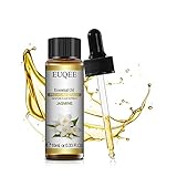 EUQEE Reines Jasminöl 10ml, 100% Ätherische Öle Jasmin für Diffuser, Massage, Bad