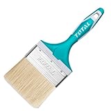 TOTAL - Flacher Borstenpinsel 100 mm | Für ölbasierte Farben | Kunststoffgriff |...