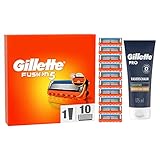 Gillette Fusion 5 Rasierklingen und Bartpflege Set, 10 Ersatzklingen für Nassrasierer...