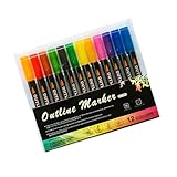 Generisch Schimmernde Konturmarker | Dekorative Markierungsstifte | Kreativer...