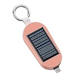 Solar Schlüsselanhänger Mini Power Bank Tragbare Powerbank Kompaktes Telefon Ladegerät...