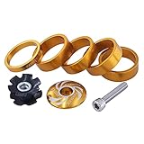 Pocoiau Rennrad 1-1/8 Zoll Headset Spacer Gabelscheiben mit Vorbau Top Headset Sternmutter