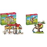 SCHLEICH 42407 Farm World Bauernhaus mit Stall und Tieren & 42408 Farm World Abenteuer...