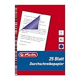 Herlitz 10303717 Durchschreibepapier für Handdurchschriften, A4, 25 Blatt blau