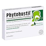Die 20er Packung der Phytohustil Hustenreizstiller Pastillen in praktischen abtrennbaren...