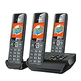 Gigaset COMFORT 520A Trio - 3 Schnurlose DECT-Telefone mit Anrufbeantworter- Elegantes...