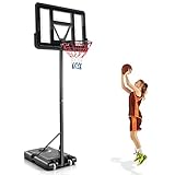 GOPLUS Tragbarer Basketballkorb, Basketballziel-System höhenverstellbar 130 bis 305 cm,...