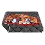 Selbstheizende Decke für Hunde XL 115 x72cm, Waschbare Wärmematte Hundedecke Hundebett...