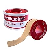Leukoplast Tape 2,5 cm x 5 m - Pflaster Rolle Fixierpflaster Rolle mit Schutzring -...