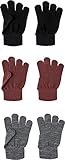 NAME IT Unisex Nknmagic Gloves 3p Noos Handschuhe, Nocturne/Pack:3 PACK WITH GREY...